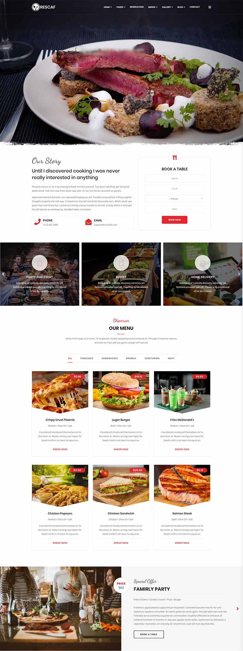 咖啡厅餐饮行业响应式静态html网站模板-推推论坛