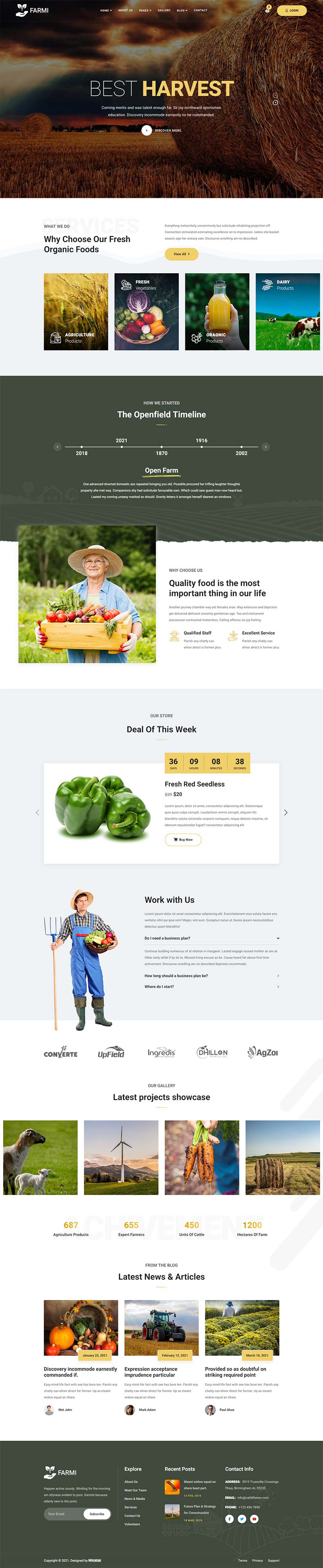 Bootstrap有机农场农业静态网站html模板-推推论坛