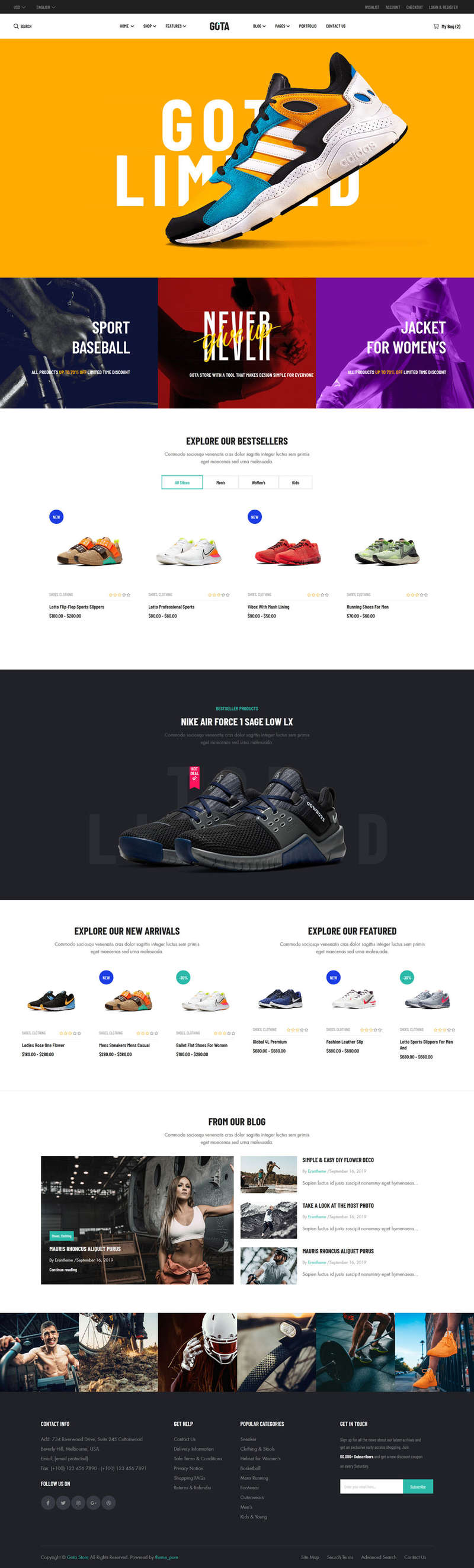 品牌运动鞋服商城HTML5模板-推推论坛